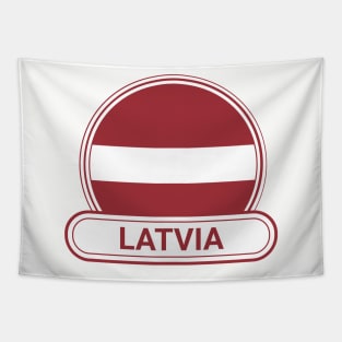 Latvia Country Badge - Latvia Flag Tapestry