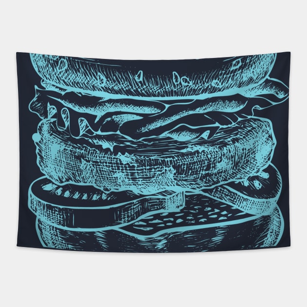 Certified Foodie Hamburger Tapestry by High Altitude