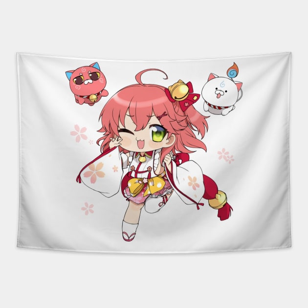 Sakura Miko Chibi Tapestry by Kent