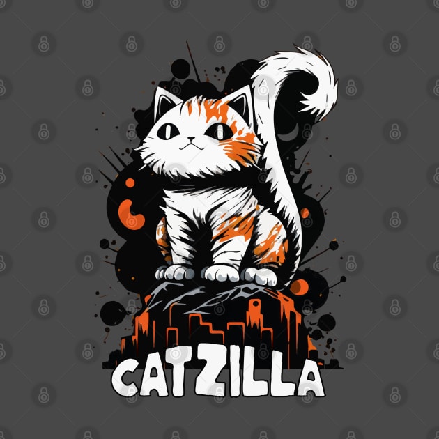 Cute CATZILLA King of the Felines by Creaticurio