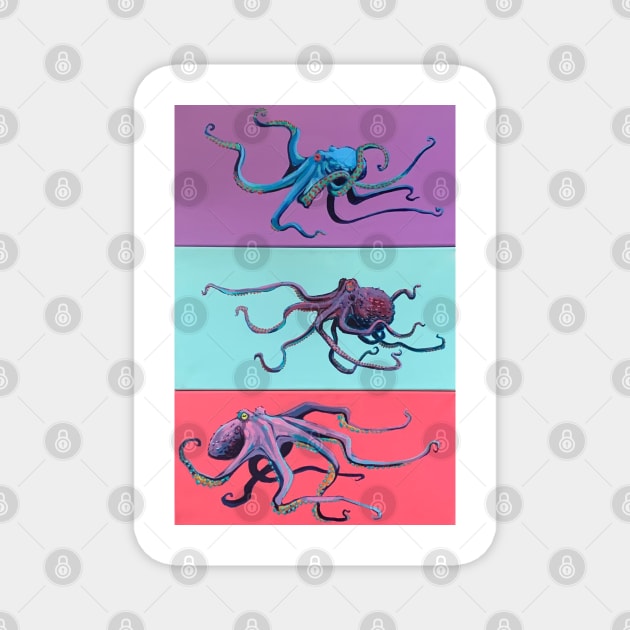 Three Octopi Magnet by Octo30