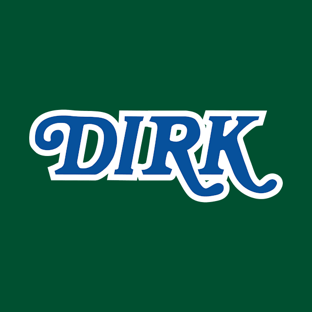 Dirk Mavs Retro Logo Blue by Fresh Fly Threads