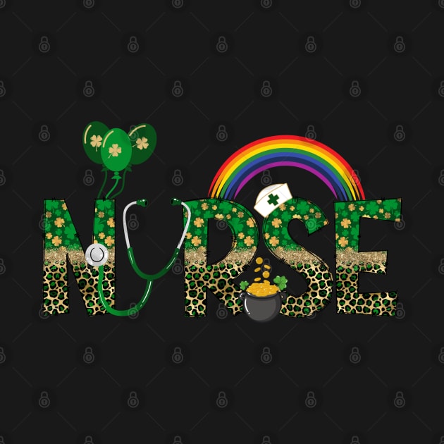 Nurse St. Patrick's Day Stethoscope Rainbow by jackofdreams22