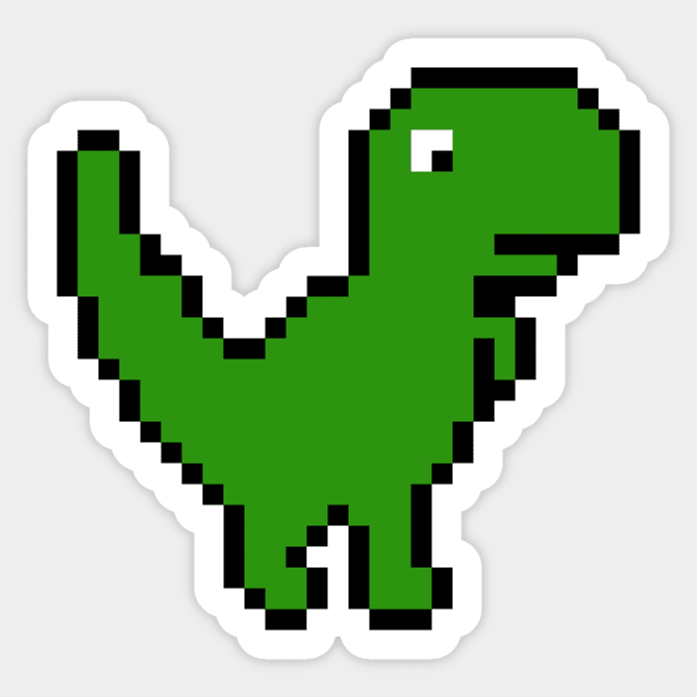 Chrome Dino Party Time Sticker