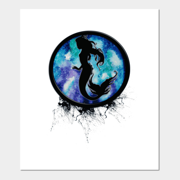 Mermaid Silhouette Mermaid Posters And Art Prints Teepublic