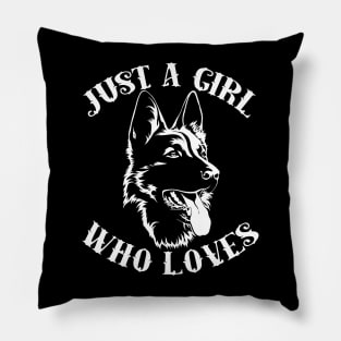 Just A Girl Who Loves German Sheperds Pillow