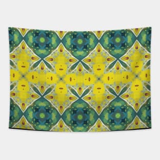 Squished Frog Looking Green Pattern - WelshDesignsTP004 Tapestry