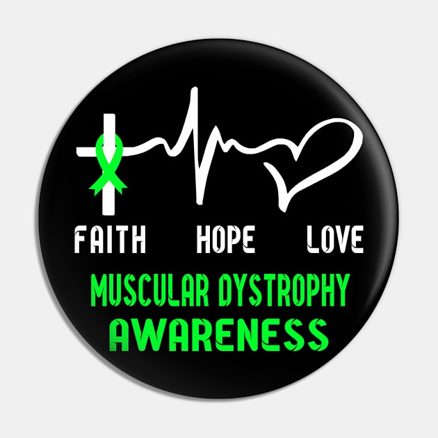 Faith Hope Love MUSCULAR DYSTROPHY Awaneress Support MUSCULAR DYSTROPHY Gifts Pin by ThePassion99