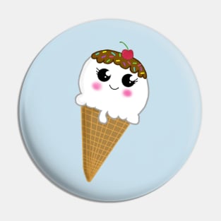 Kawaii Ice Cream Cone Pin
