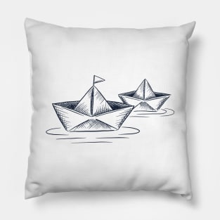 Paper Boat Ship Pillow