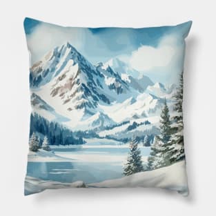 Winter Mountains Pillow
