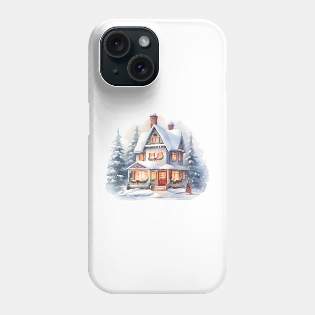 Holidays Christmas House Phone Case by beangeerie