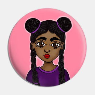 black girl magic cute art digital drawing Pin