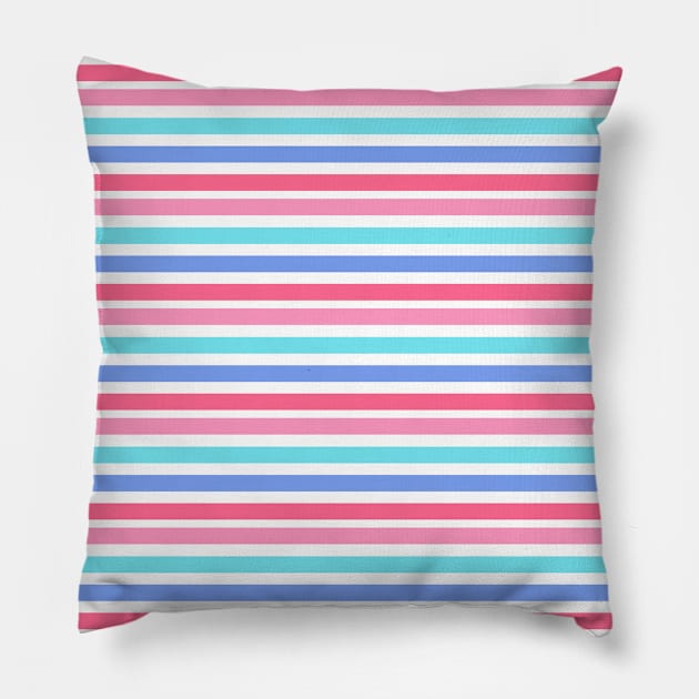 Pnk Blue Lines Back To School Pattern Pillow by jodotodesign