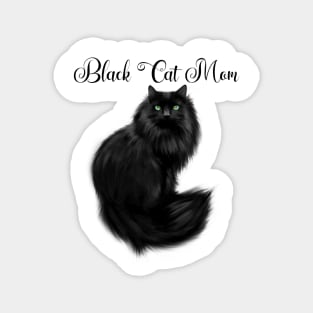 Black cat mom Magnet