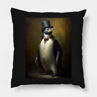 Royal Portrait of a Penguin Pillow