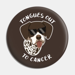 Wyatt - Tongues out to Cancer (dark version) Pin