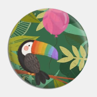 rainbow  Toucan Pin