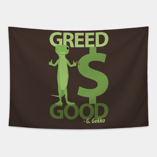 Greedy Gecko Tapestry by R3Tink