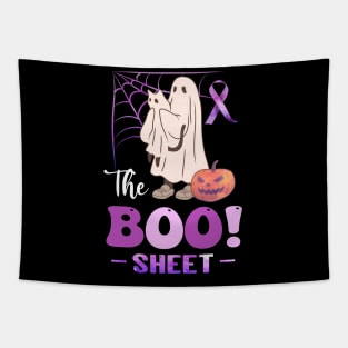 The boo sheet - Domestic Violence - Halloween Purple Ribbon Tapestry