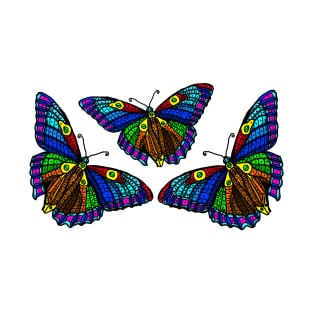 Monarch Mariposas Blue Colored Joyful T-Shirt