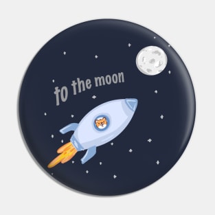 Crypto to the Moon Pin