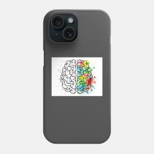 Brain Halves Math and Art Phone Case