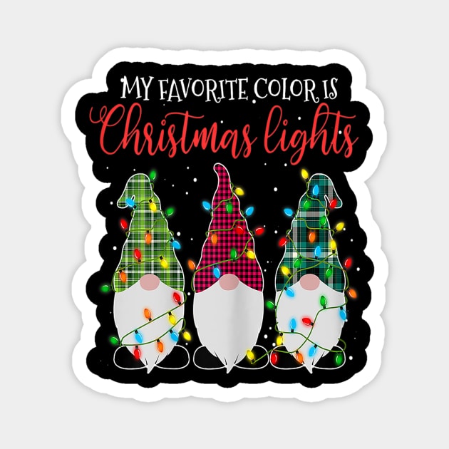 my favorite color is christmas lights Magnet by Barnard