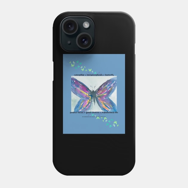 Rainbow Butterfly Phone Case by KellyMillersArt