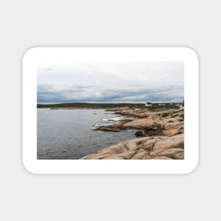 Rocky landscape on the ocean Magnet