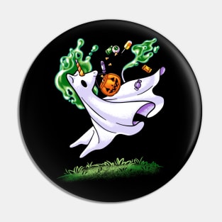 Boonicorn - Cute Ghost Unicorn with Candy Pin