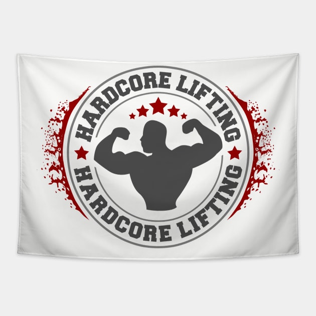 Hard Core Weightlifting Tapestry by RadStar