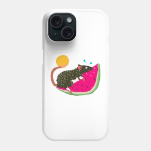 Summertime Rat on a Watermelon Slice Phone Case