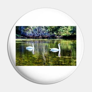 Swans At The Lake Pin