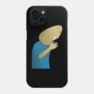 Cartoon illustration of a person laughing Phone Case