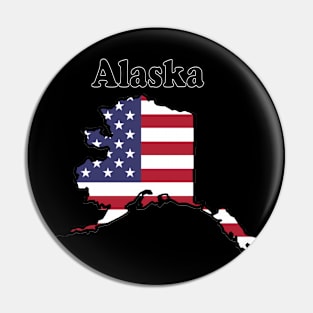 Great State of Alaska and the U. S. Flag Pin