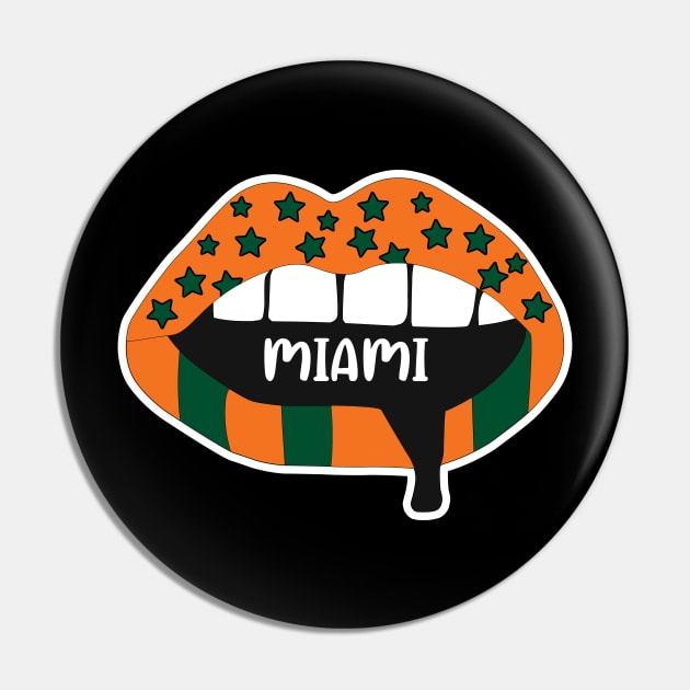 Miami Lips Pin by NFDesigns