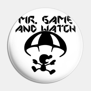 Mr. Game and Watch (Black Text) Pin