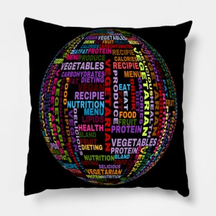 vegan words world Pillow