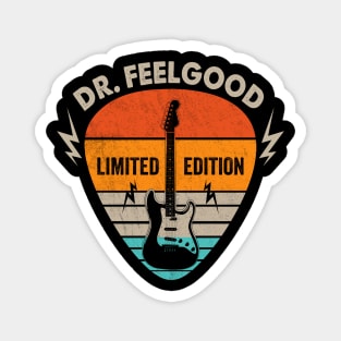 Vintage Dr Feelgood Name Guitar Pick Limited Edition Birthday Magnet