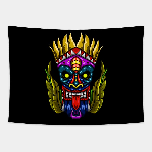 Mexican Tribal Totem Tapestry by puffstuff