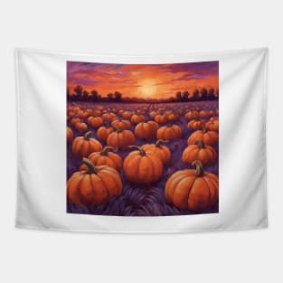 Halloween Pumpkin Patch at Dawn Tapestry