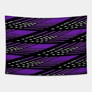 Purple black plaid seamless pattern design Tapestry