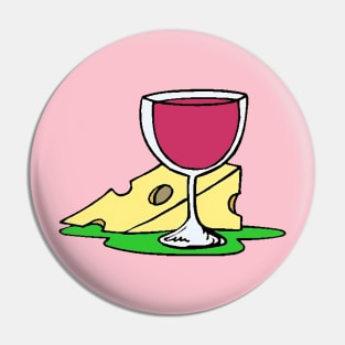 Wine and Cheese Nite Scene Pin