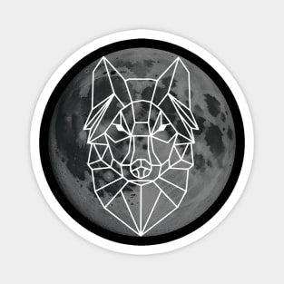 Wolf Full Moon Magnet