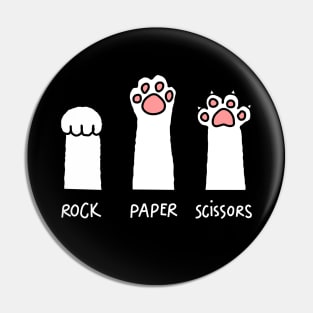 Rock Paper Scissors: Funny cat Pin