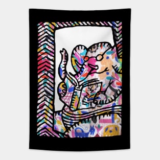 I Love Books Elephant Tapestry