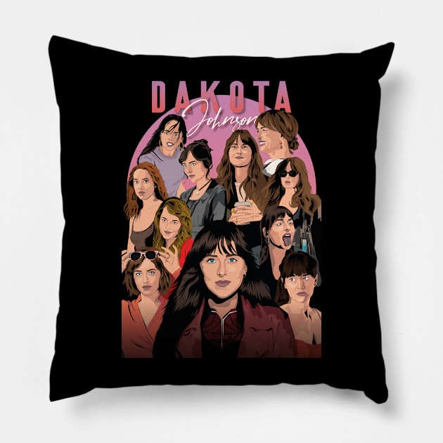 Dakota Johnson Pillow by arianarestrepo