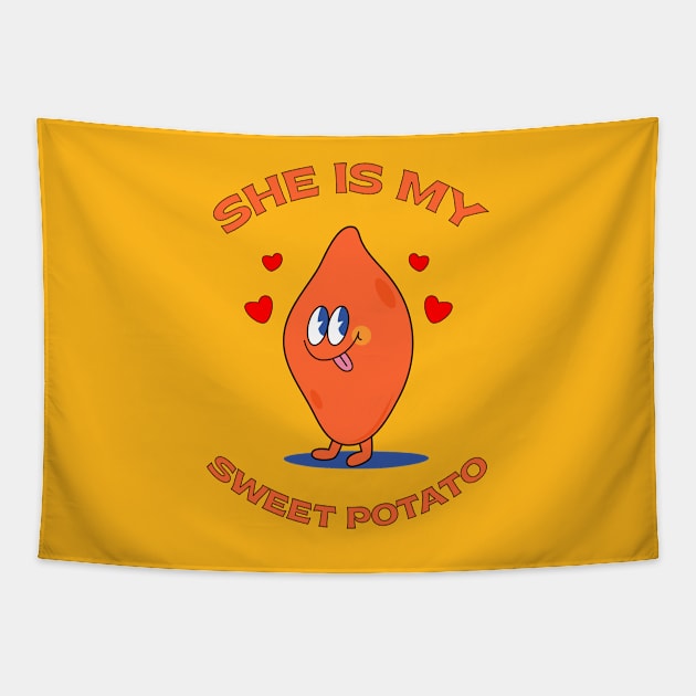 She Is My Sweet Potato Tapestry by MadeByBono