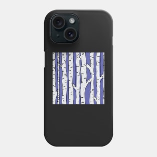 Birch Trees in winter Phone Case